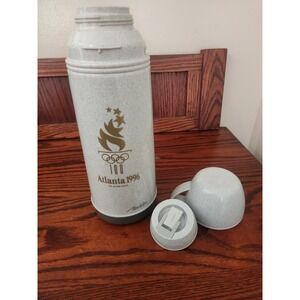 Vintage Aladdin Atlanta 1996 Olympic Thermos Gray With Gold‎ 10 Liter